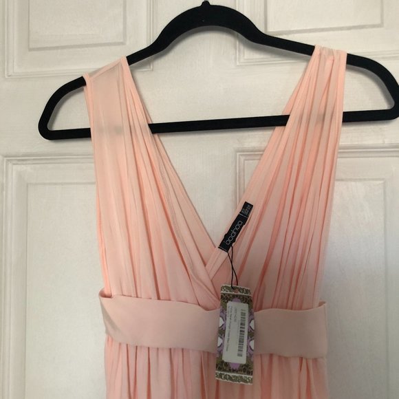 Boogoo Plunge Drape Maxi Dress - Picture 4 of 6